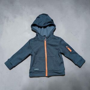 Athletic Works Toddler Hoodie Jacket 2T Gray Orange Zip Up
